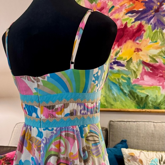 Stunning Silk Trina Turk Floral Maxi Dress - Picture 8 of 10